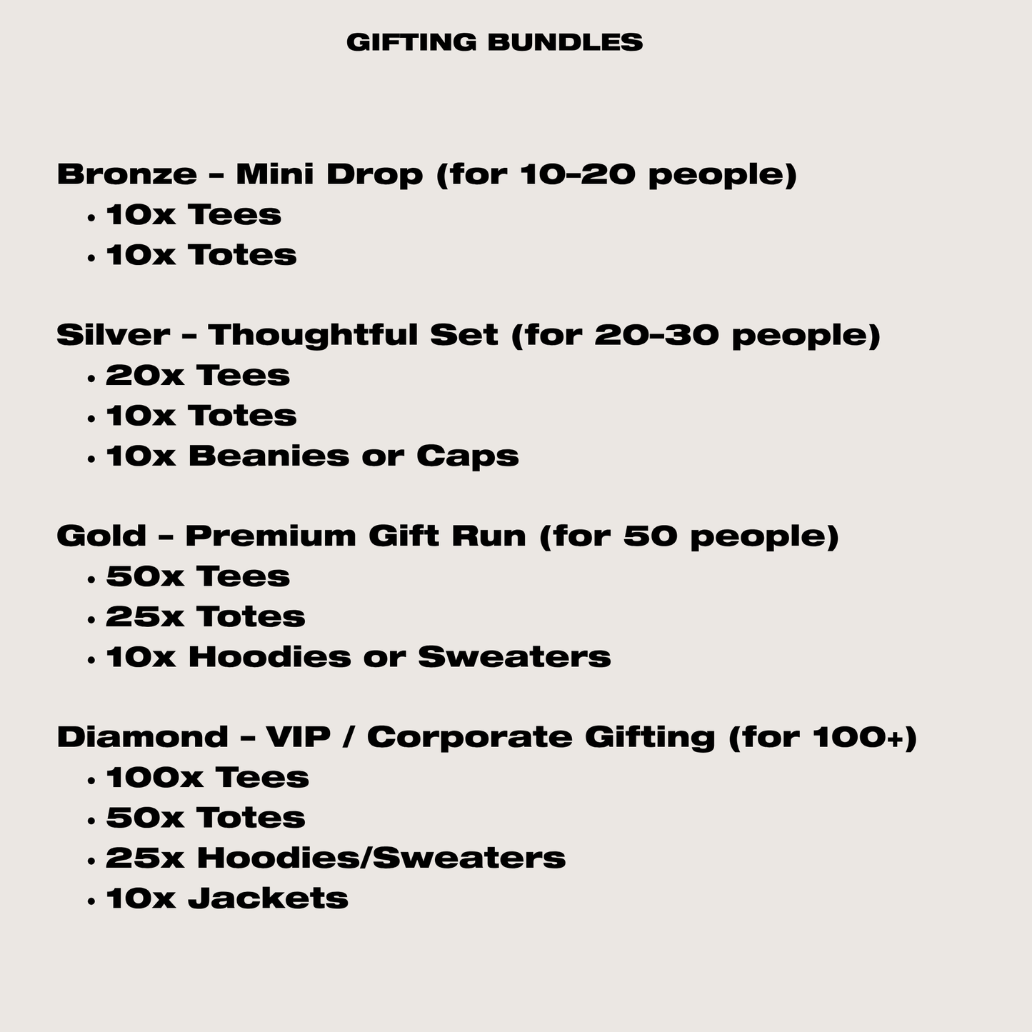 Gifting Bundles
