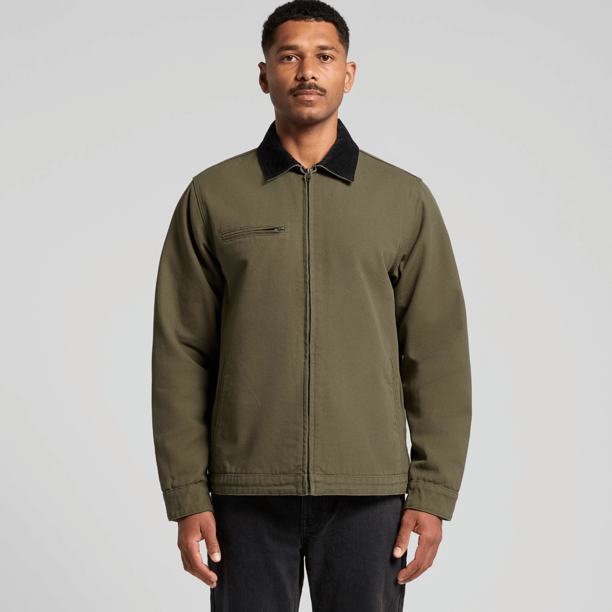 Premium Canvas Cord Collar Jacket | As Colour
